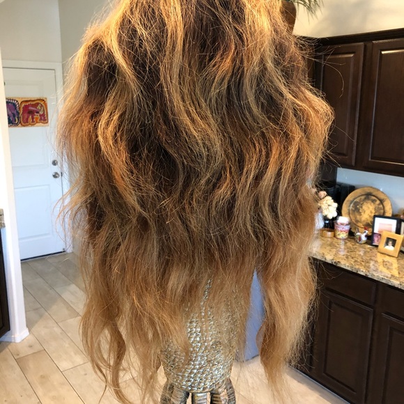 Long wavy human hair wig - Picture 2 of 4